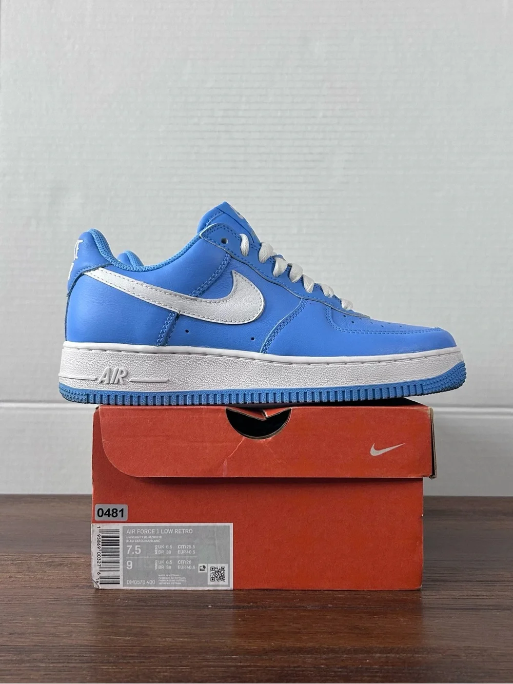 Nike Air Force 1 Low '07 Retro Color of the Month University Blue M7.5/W9